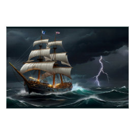 Póster Idade do ouro dos navios piratas