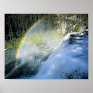Poster Idaho. EUA. Arco-íris na névoa acima de Upper Mesa