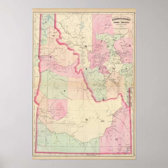 Póster Idaho, Montana West (Frente)