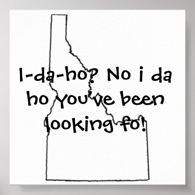 Póster Idaho que você estava procurando (Frente)