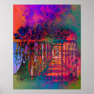 Poster ideal da fantasia do jardim