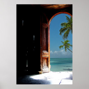 Poster ideal tropical da porta