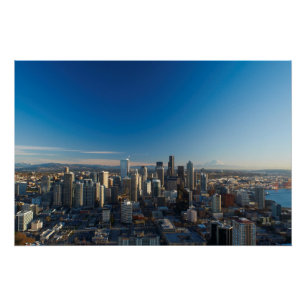Póster Ideia aérea da skyline da cidade de Seattle