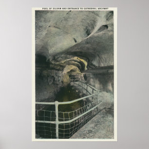 Poster Ideia da arcada da catedral da piscina de Siloam