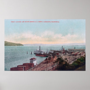 Poster Ideia da aterragem da balsa e norte aéreos