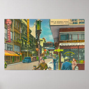 Póster Ideia da seção do negócio de Chinatown