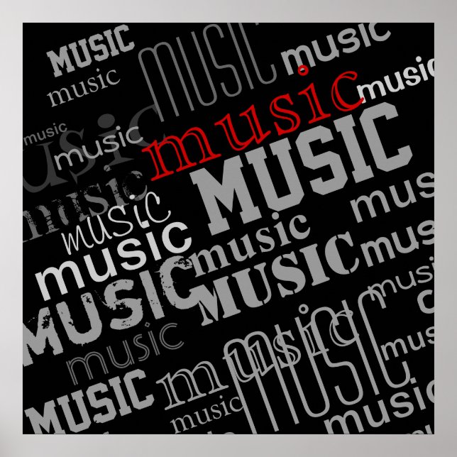 Poster ideia de decência musical tipográfica (Frente)