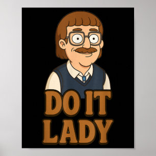 Poster Ideia de Humor Divertida Faça Isso Senhora Papo Fu