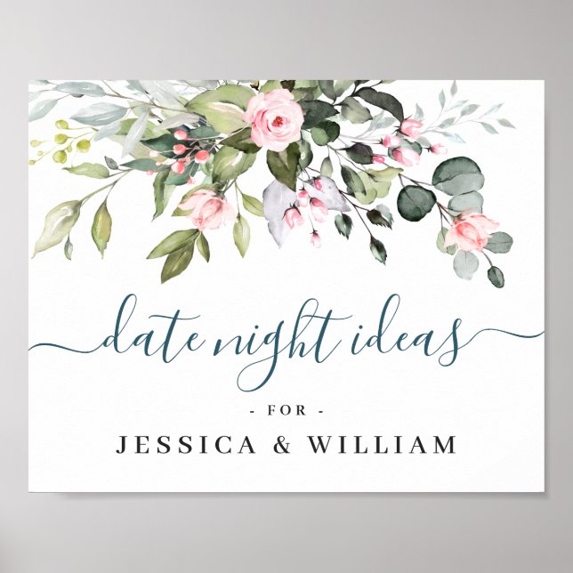 Poster Ideia de Noite de Encontro de Chuveiro Nupcial de  (Frente)