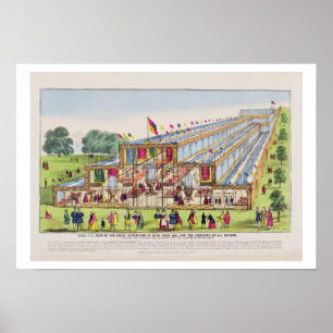 Póster Ideia de olho de pássaro da grande exposição no