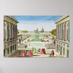 Póster Ideia de perspectiva do lugar Louis XV