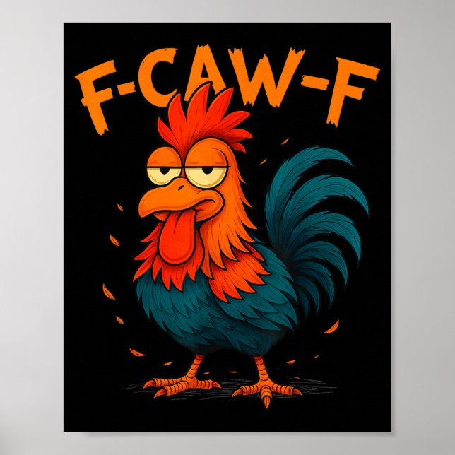 Poster Ideia Divertida F-caw-f Para Trabalho F Caw F Escr (Frente)