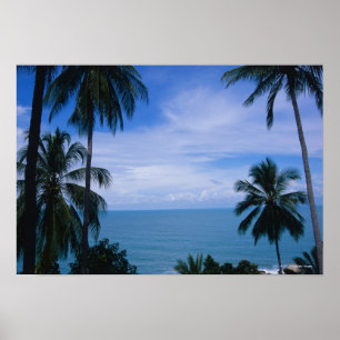 Póster Ideia do horizonte do oceano da terra