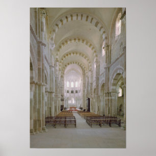 Poster Ideia do interior do nave, c.1120-50