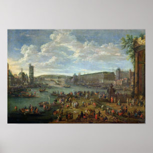 Poster Ideia do Louvre e da excursão de Nesles