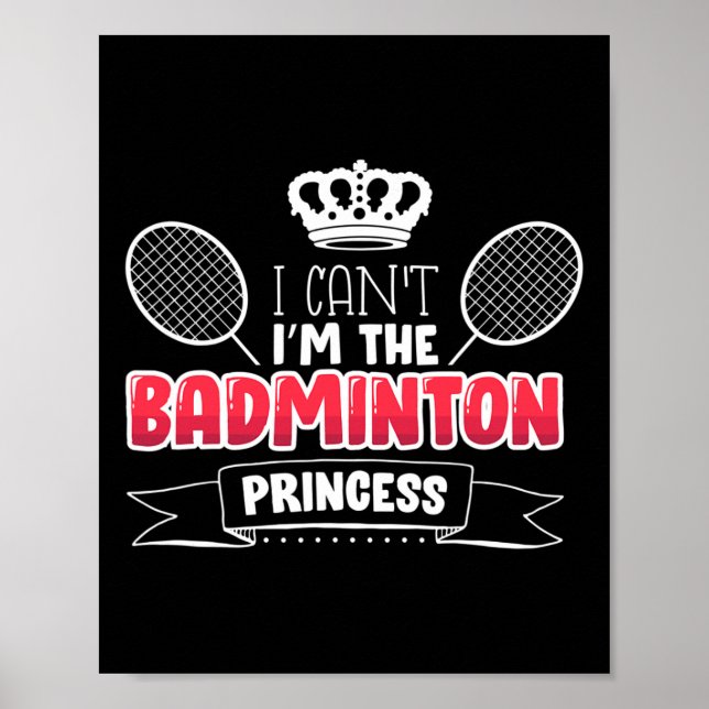 Poster Ideia Engraçada De Badminton Para Jogador De Badmi (Frente)