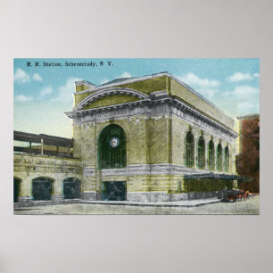 Poster Ideia exterior da estação de estrada de ferro