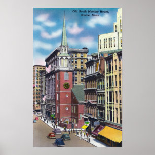 Póster Ideia exterior da reunião salão sul velha