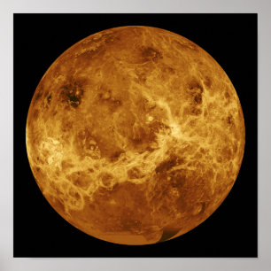 Póster Ideia global da superfície de Venus