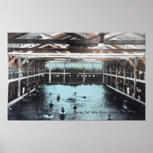 Póster Ideia interior de banhos da água salgada de