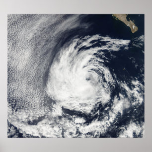 Póster Ideia satélite da depressão tropical Blas