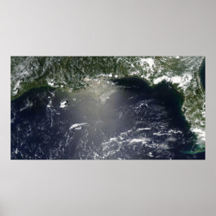 Póster Ideia satélite do escape do óleo