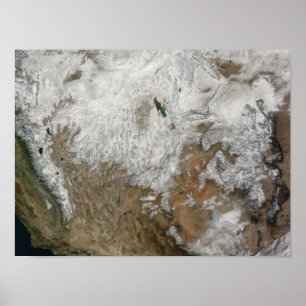 Poster Ideia satélite dos Estados Unidos ocidentais