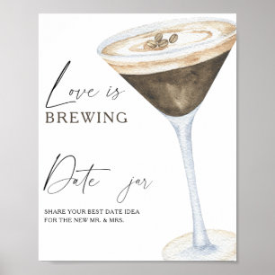 Poster Ideias de chá de noiva de Espresso Martini para no