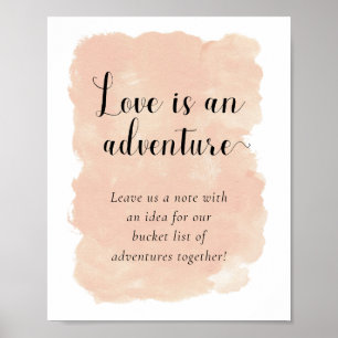 Poster Ideias de Lista de Desejos de Casamento em Aquarel
