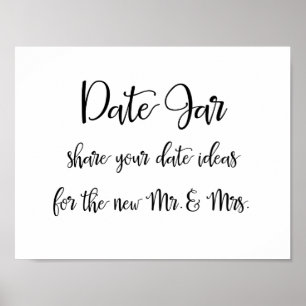 Póster Ideias do frasco da data que wedding o sinal