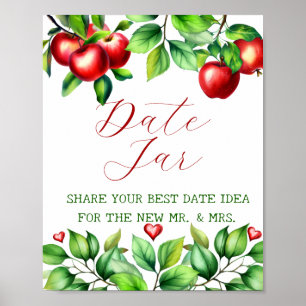 Poster Ideias Noturnas de Data da Maçã Vermelha. Data Jar