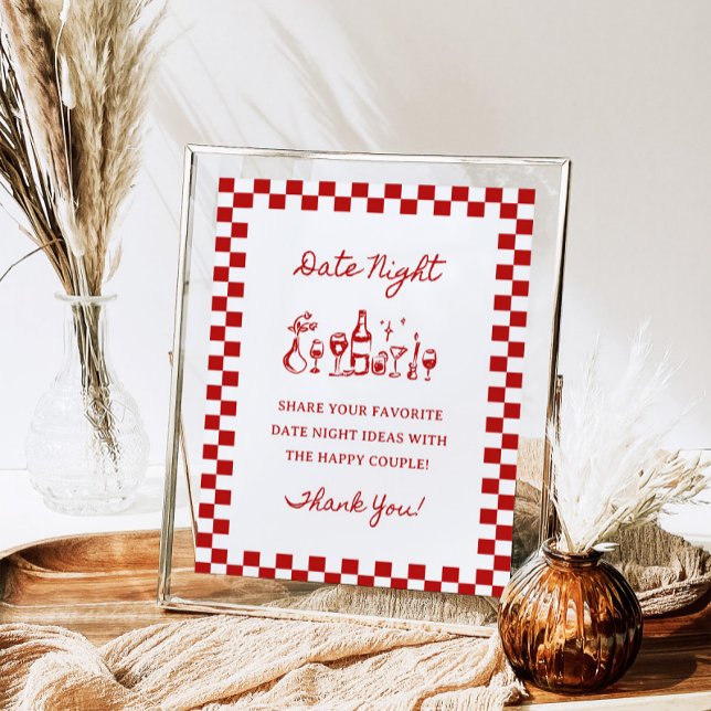 Poster Ideias Noturnas de Data de Borda Wavy Manuscrita 8 (Criador carregado)