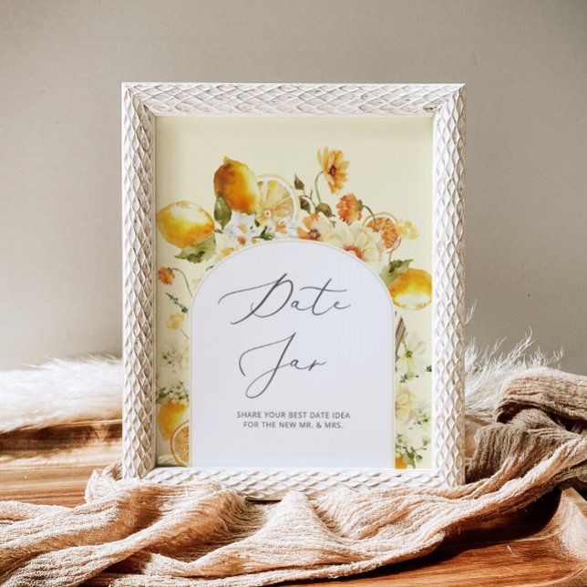 Poster Ideias noturnas de limão. Jogo de bridela com data (Criador carregado)