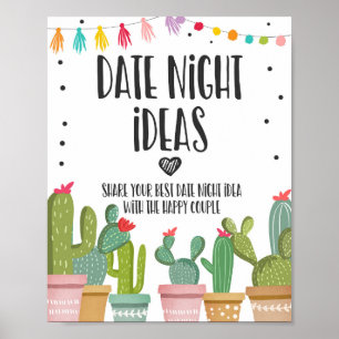 Poster Ideias para Noite de Encontro Casal Sinal de Mesa 