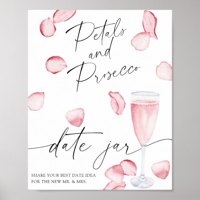 Poster Ideias para noite de encontro com prosecco de rosa (Frente)