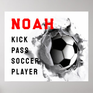 Poster ideias personalizadas de presentes de futebol