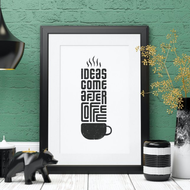 Poster Ideias Vêm Depois Do Café Moderno (Criador carregado)