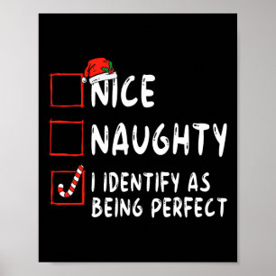 Poster Identificar como lista de Natal travesso agradável