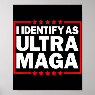 Poster Identifico-Me Como Ultra MAGA Ultra MAGA E Orgulho