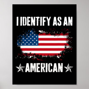 Poster Identifique como uma bandeira americana Orgulhosa