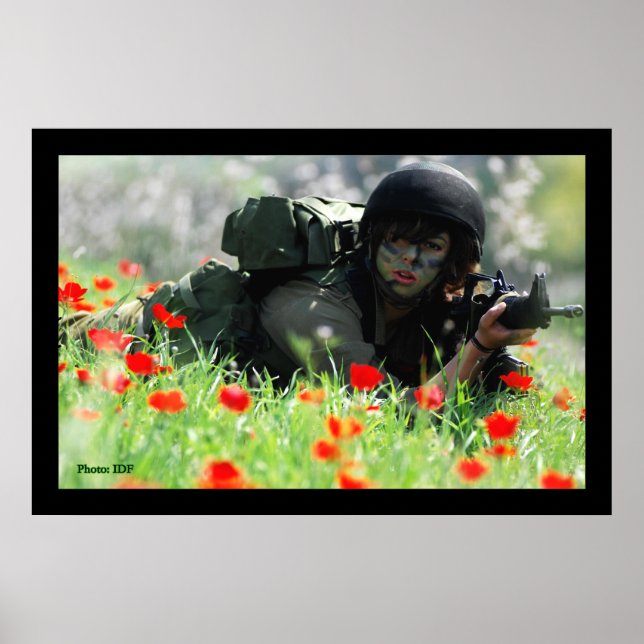 Poster IDF Feminino na Camouflagem (Frente)
