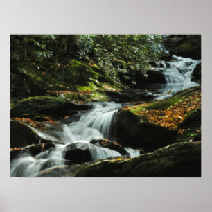 Poster idílico da foto da cachoeira