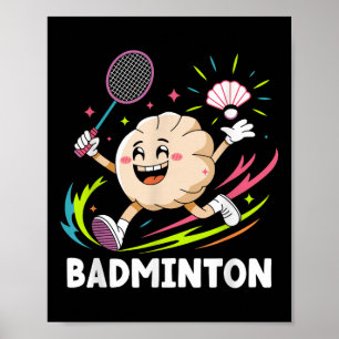 Poster Idiotas Jogam Badminton Chopstick Wrap Cuisine Sp