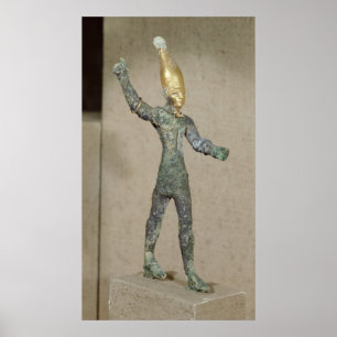 Póster Ídolo do Baal do deus, de Ugarit, Syria