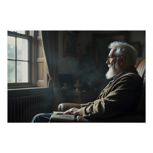 Póster Idosos Solitude Contemplante (Frente)