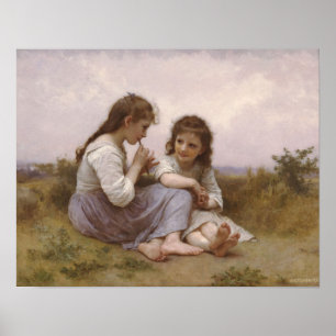 Póster Idyll 1900 da infância de Bouguereau-A