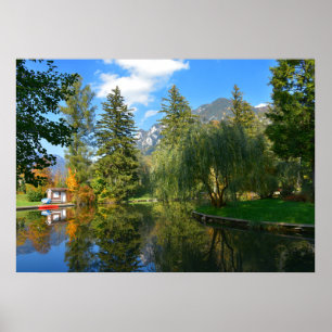 Poster Idyll da lagoa do outono