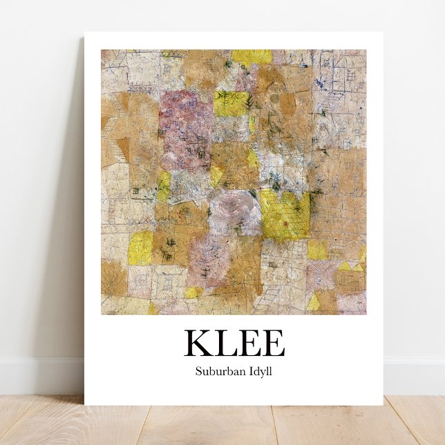 Poster Idyll suburbano por Paul Klee (Klee's vibrant Suburban Idyll!  Own this iconic print)