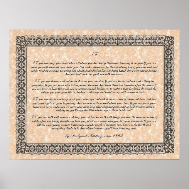 Póster IF Inspirando Poema para Jovens por Rudyard Kiplin (Frente)