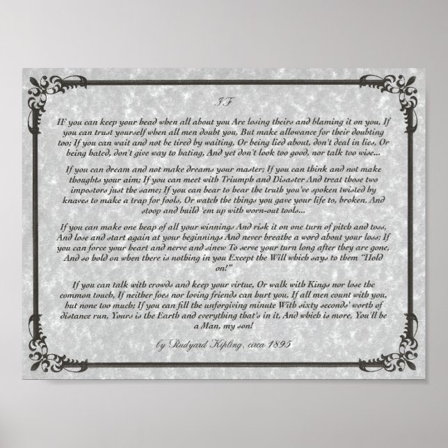 Póster IF Inspirando Poema para Jovens por Rudyard Kiplin (Frente)